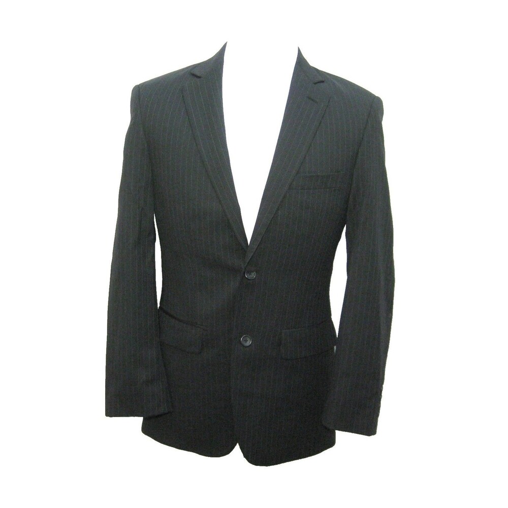 Pronto Uomo Mens Size 36R Black 2 Button 100% Wool Sport Coat Blazer Suit Jacket